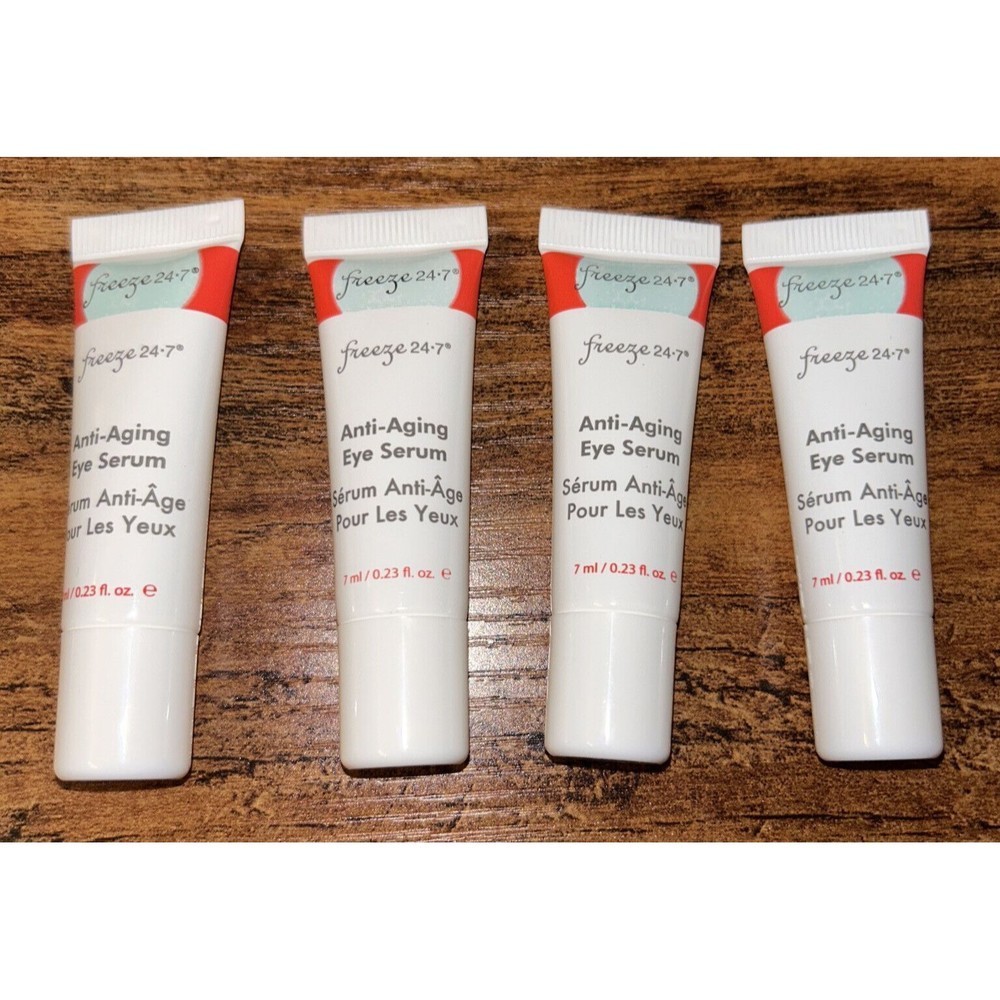 4 Packs, Freeze 24-7 Anti-Aging Eye Serum 0.23 fl oz/7 ml Travel Size NEW